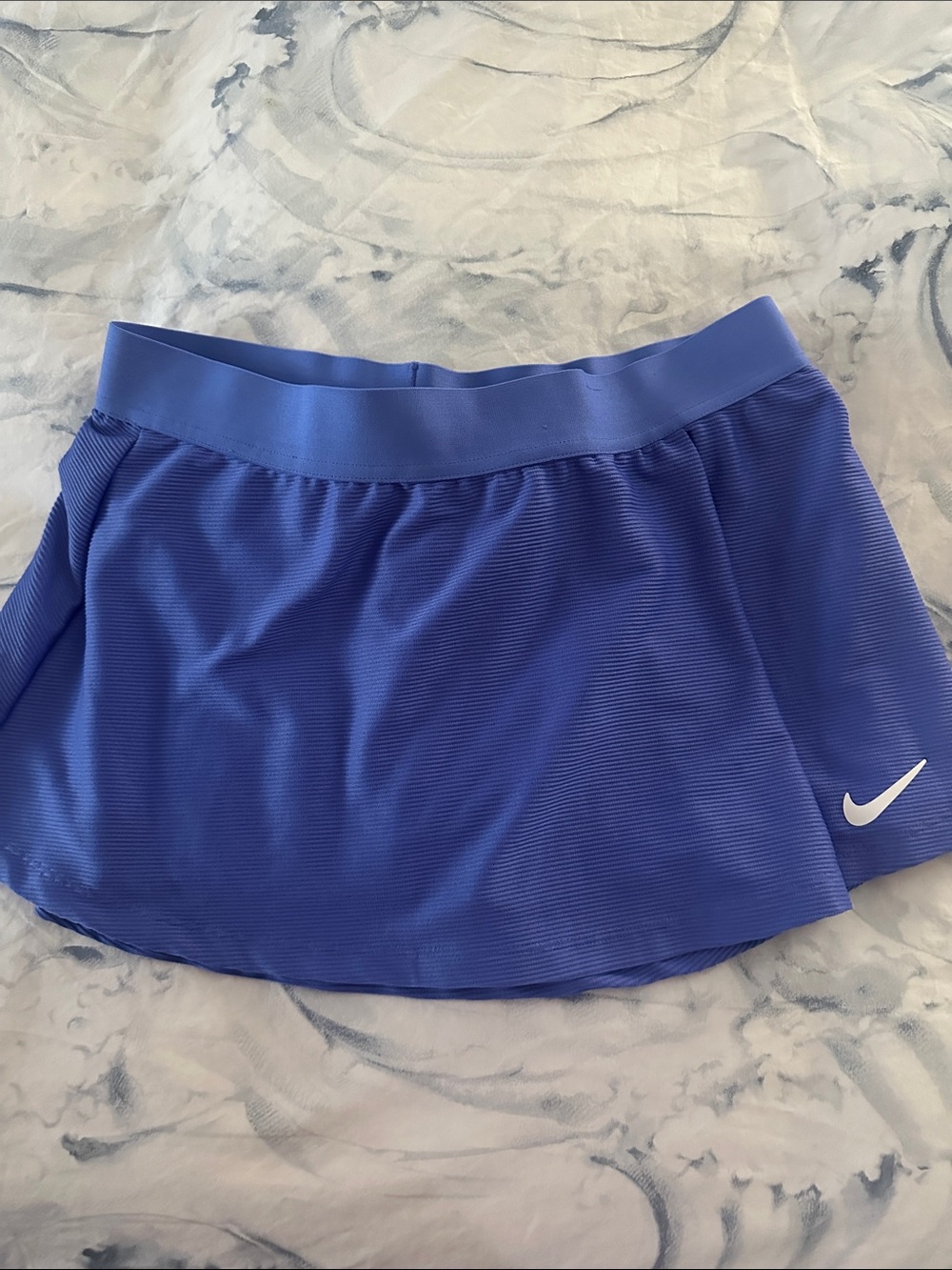 Nike Purple-Blue Athletic Skirt with White Swoosh-youth large